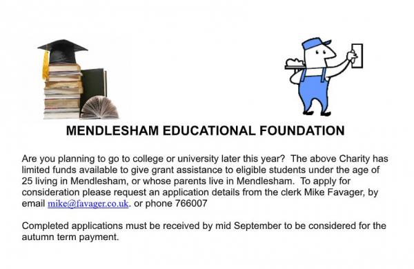 16.8.21 Mendlesham Ed Foundation